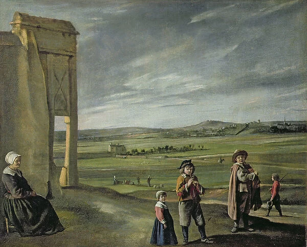 Landscape with Peasants, c. 1640 (oil on canvas)