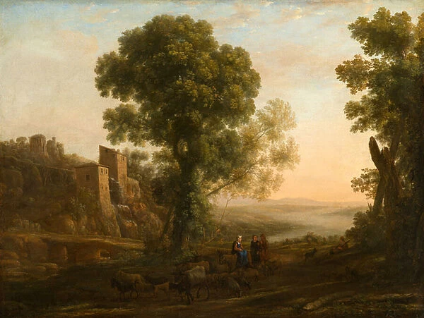 Landscape with Peasants Returning with Their Herds, c. 1637 (oil on canvas)