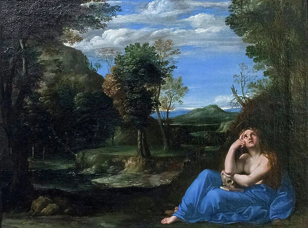 Landscape with penitent Magdalen, (painting)