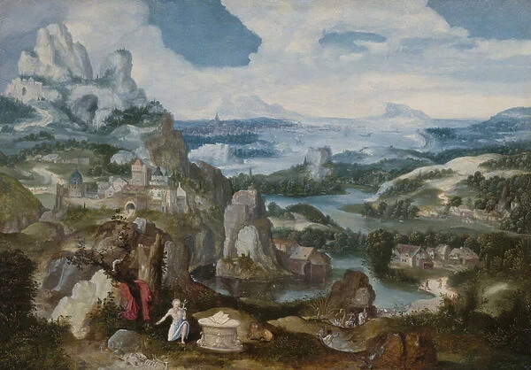 Landscape with the Penitent Saint Jerome, 1530-40 (oil on panel)
