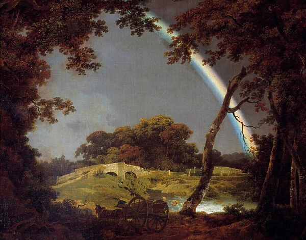 Landscape with the Rainbow Painting by Joseph Wright of Derby (1734-1797) 1794 Derby