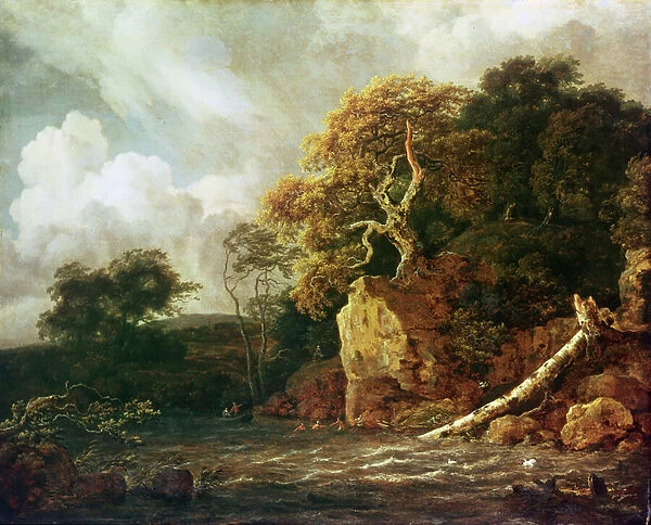 Landscape with a River (oil on canvas)