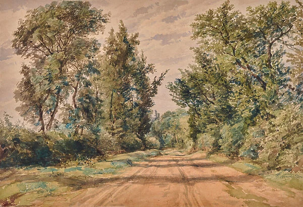 Landscape with road, 1810-65 (Watercolour)