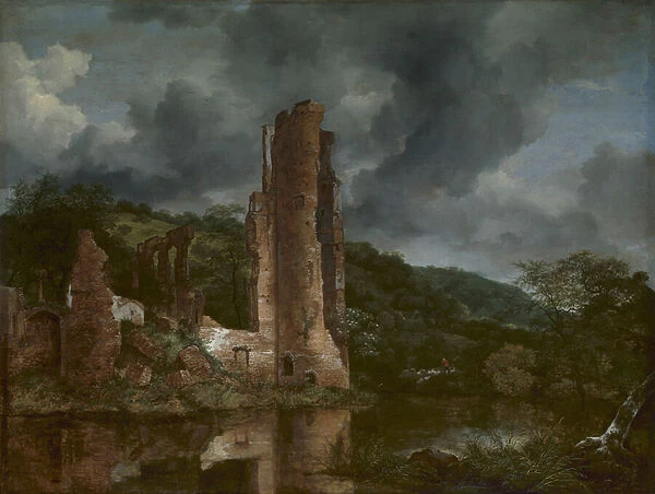 Landscape with the Ruins of the Castle of Egmond, 1650-55 (oil on canvas)