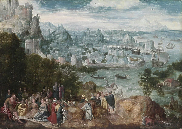 Landscape with Saint John the Baptist, c.1540 (oil on wood)