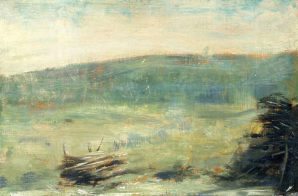 Landscape at Saint-Ouen, 1878-79 (Oil on wood)