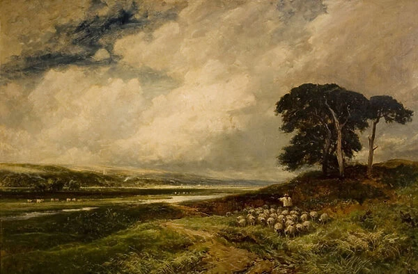 Landscape with Sheep, 1899 (oil on canvas)