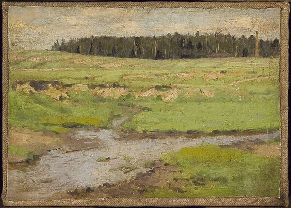 Landscape in Summer (oil on canvas)