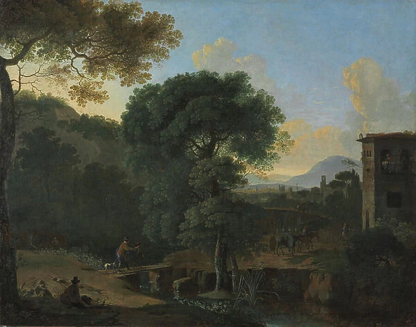 Landscape with Travellers, 1630s (oil on canvas)
