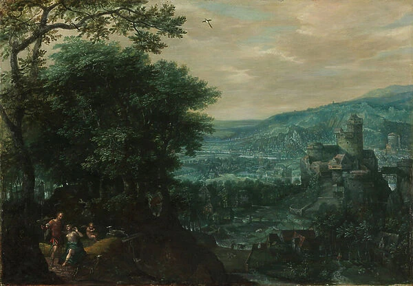 Landscape with Venus and Adonis, 1580s (oil on copper)