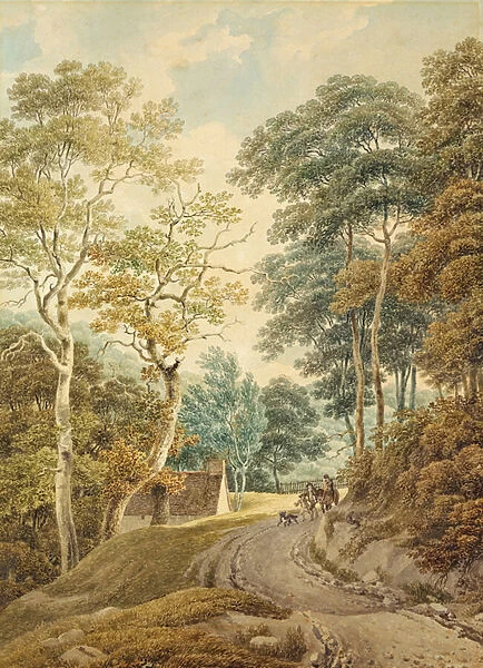 A Lane near Hindhead (w  /  c on paper)