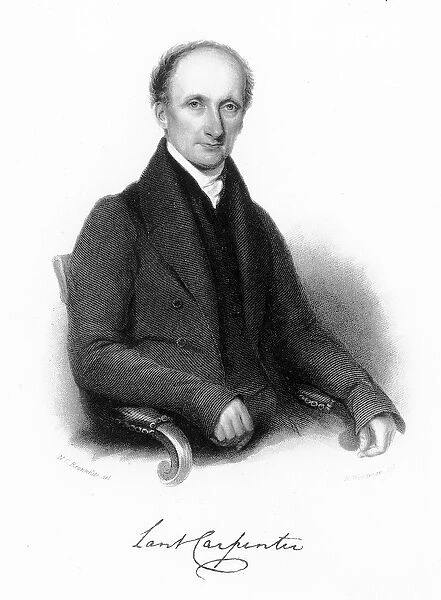 Lant Carpenter, Unitarian minister, 1837 (stipple and line engraving)