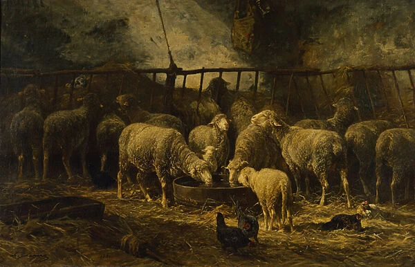 The Large Sheepfold, 1881 (oil on canvas)