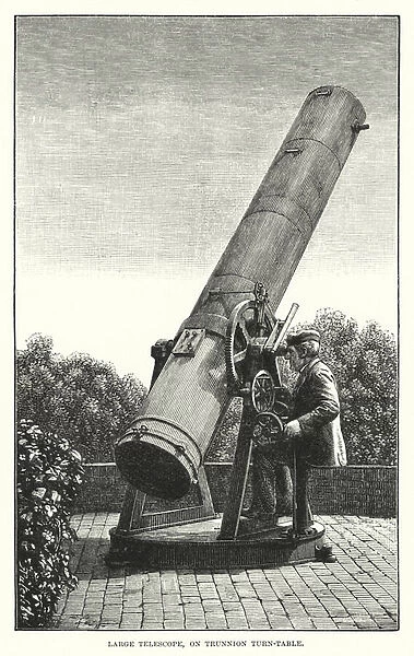 Large Telescope, on Trunnion Turn-Table (engraving)