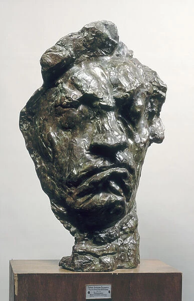 Large Tragic Mask of Ludwig van Beethoven (1770-1827) 1901 (bronze)