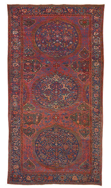 Large triple medallion Ushak carpet, West Anatolia, early 17th century (textile)