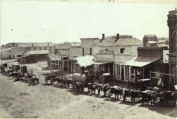 Larimer St, Denver, Colorado, 1862 (b  /  w photo)