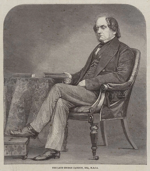 The late George Jackson, Esquire, MRCS (engraving)