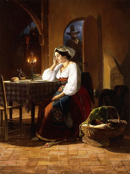 Late Home, 1854 (oil on canvas)