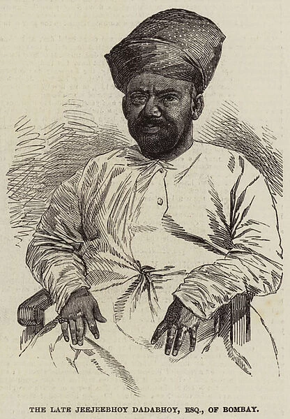 The Late Jeejeebhoy Dadabhoy, Esquire, of Bombay (engraving)