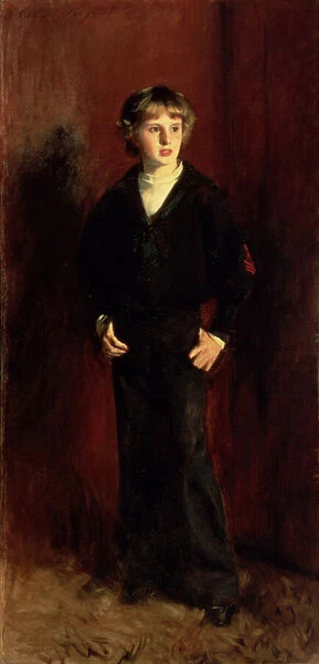 The late Major E. C. Harrison as a boy (oil on canvas)