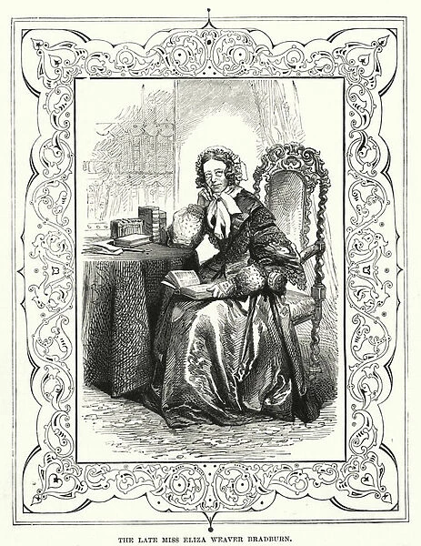 The Late Miss Eliza Weaver Bradburn (engraving)