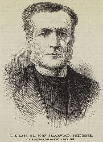 The Late Mr John Blackwood, Publisher, of Edinburgh (engraving)