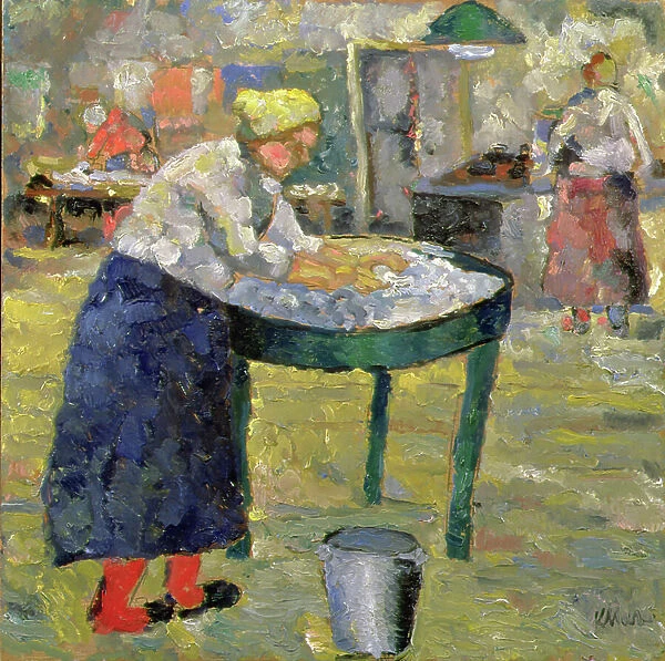 The Laundress, 1907 (oil on board)