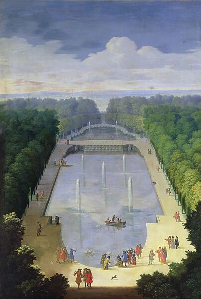 Le Bassin du Miroir d eau et l ile Royale, c. 1688 (oil on canvas)