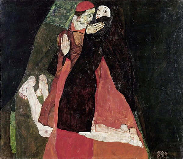 'Le cardinal et la nonne'Peinture d Egon Schiele (1890-1918) 1912 Leopold Museum, Vienne