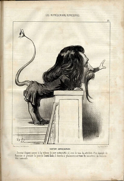 Le Charivari, 1849_2_22 - Illustration by Honore Daumier (1808-1879)