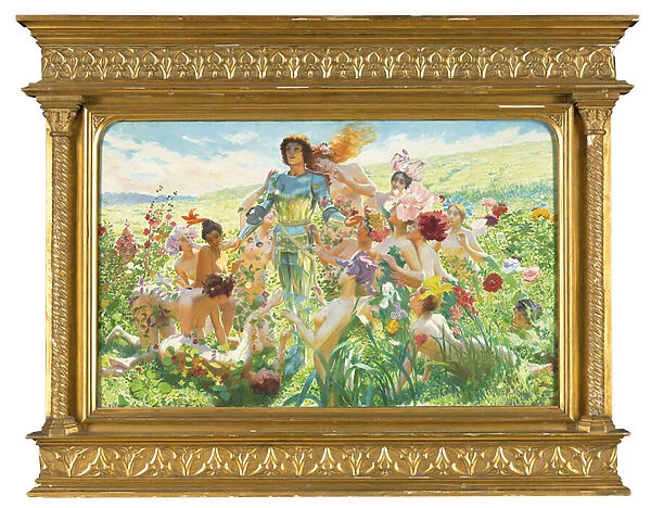 Le chevalier aux fleurs (oil on canvas)