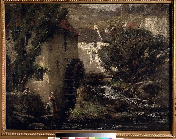 'Le moulin a eau'(Water Mill) Peinture de Gustave Courbet (1819-1877) 19eme siecle Musee Pouchkine