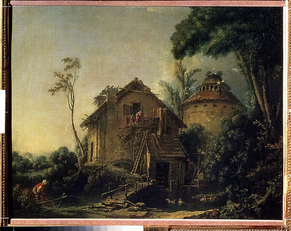 'Le moulin a vent'(The windmill) Peinture de Francois Boucher (1703-1770) 1752 Moscou musee Pouchkine