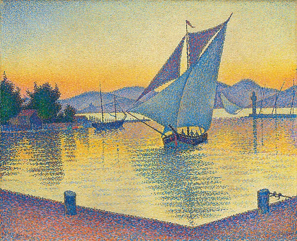Le Port au soleil couchant, Opus 236 (Saint-Tropez), 1892 (oil on canvas)