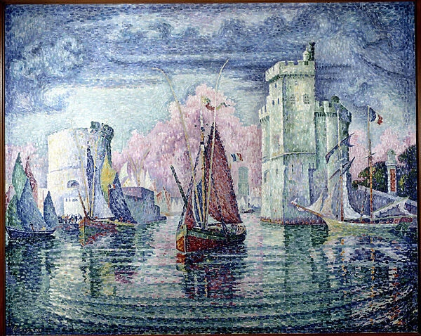 Le port de la Rochelle Painting by Paul Signac (1863-1935) 1921 Sun