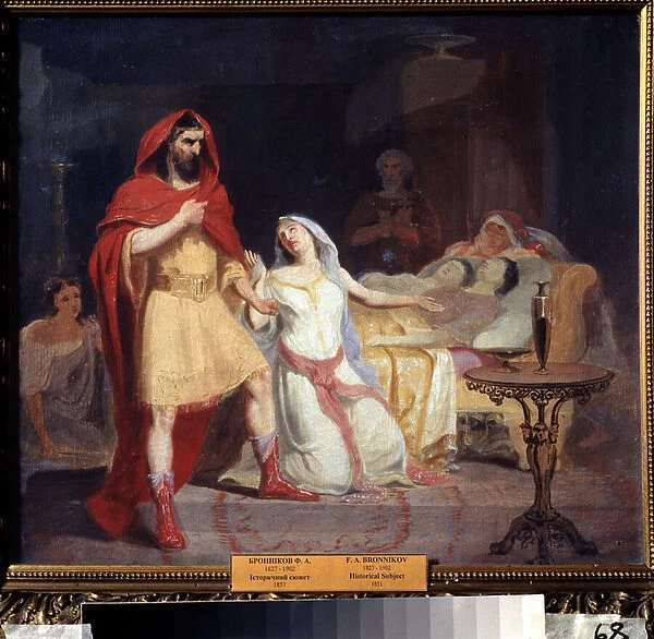 Le retour d Ulysse (The Return of Odysseus). Peinture de Feodor Andreyevich Bronnikov (1827-1902), huile sur toile, art russe, 19eme siecle. State Art museum, Odessa (Ukraine)