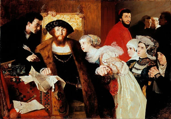 'Le roi Christian II de Danemark (1481-1559) signe la condamnation a mort de