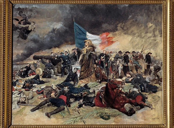 Le Siege de Paris (1870-1871), allegory Paris besieged by the Prussians