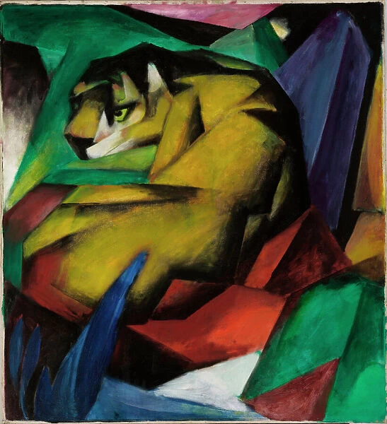 'Le tigre'(The tiger) Peinture de Franz Marc (1880-1916