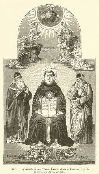 Le triomphe de saint Thomas d Aquin (engraving)