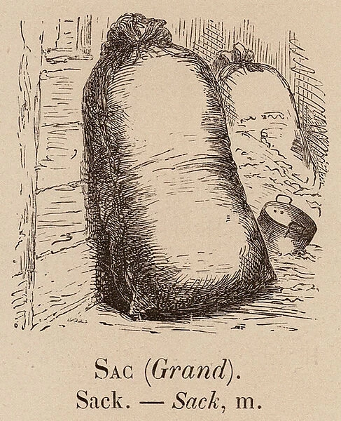Le Vocabulaire Illustre: Sac (Grand); Sack (engraving)
