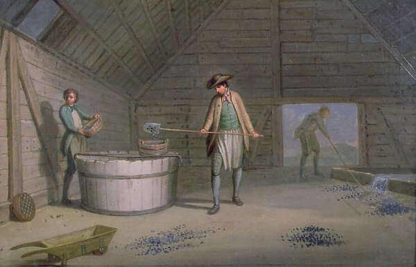 Lead Mining at Leadmills, the washing and sieving of the lead (oil on canvas)
