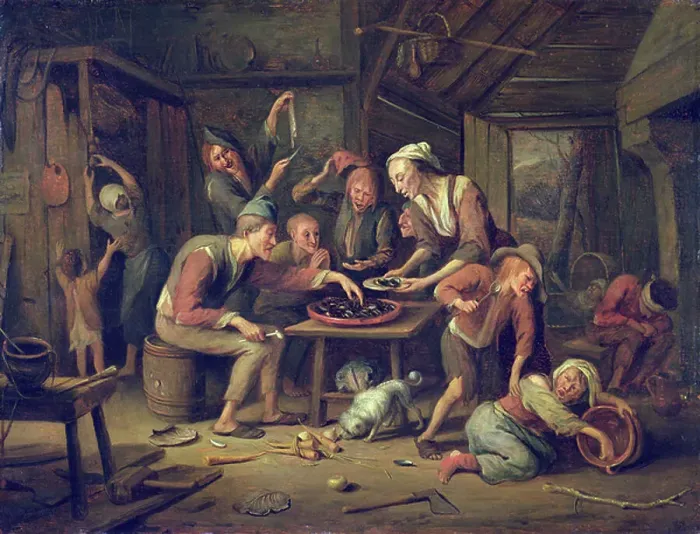 Framed Print : The Lean Kitchen (oil on panel)