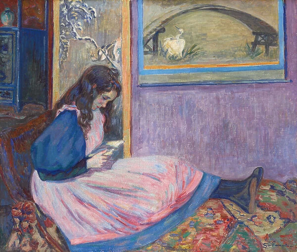 Lecture - Reading, by Guillaumin, Armand (1841-1927). Gouache and Tempera on canvas