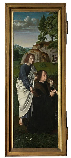 Left panel of the Baptism of Christ, c. 1502-08 (oil on panel)