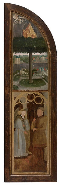 Left panel of Madonna and Petrus Wijts (oil on panel)