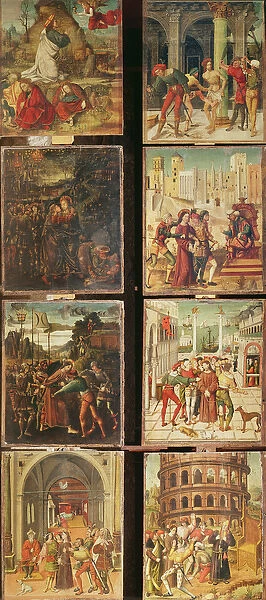 Left panel of the Retable of the Passion, 1517-20 (tempera on panel)