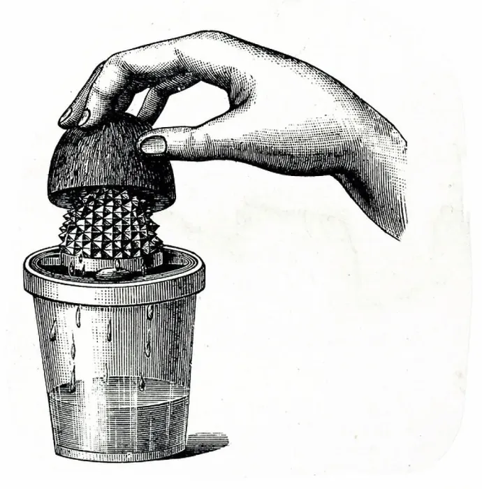 Framed Print : A lemon squeezer