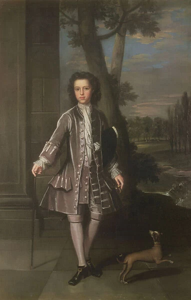Full Length Portrait of William King, Aged 10, 1720 (oil on canvas)